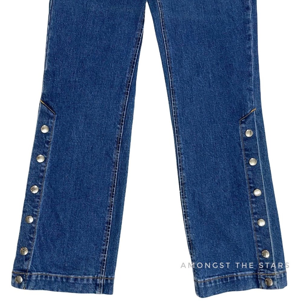 Rag & Bone Dylan Snap Button Wide Leg Cropped Jea… - image 8